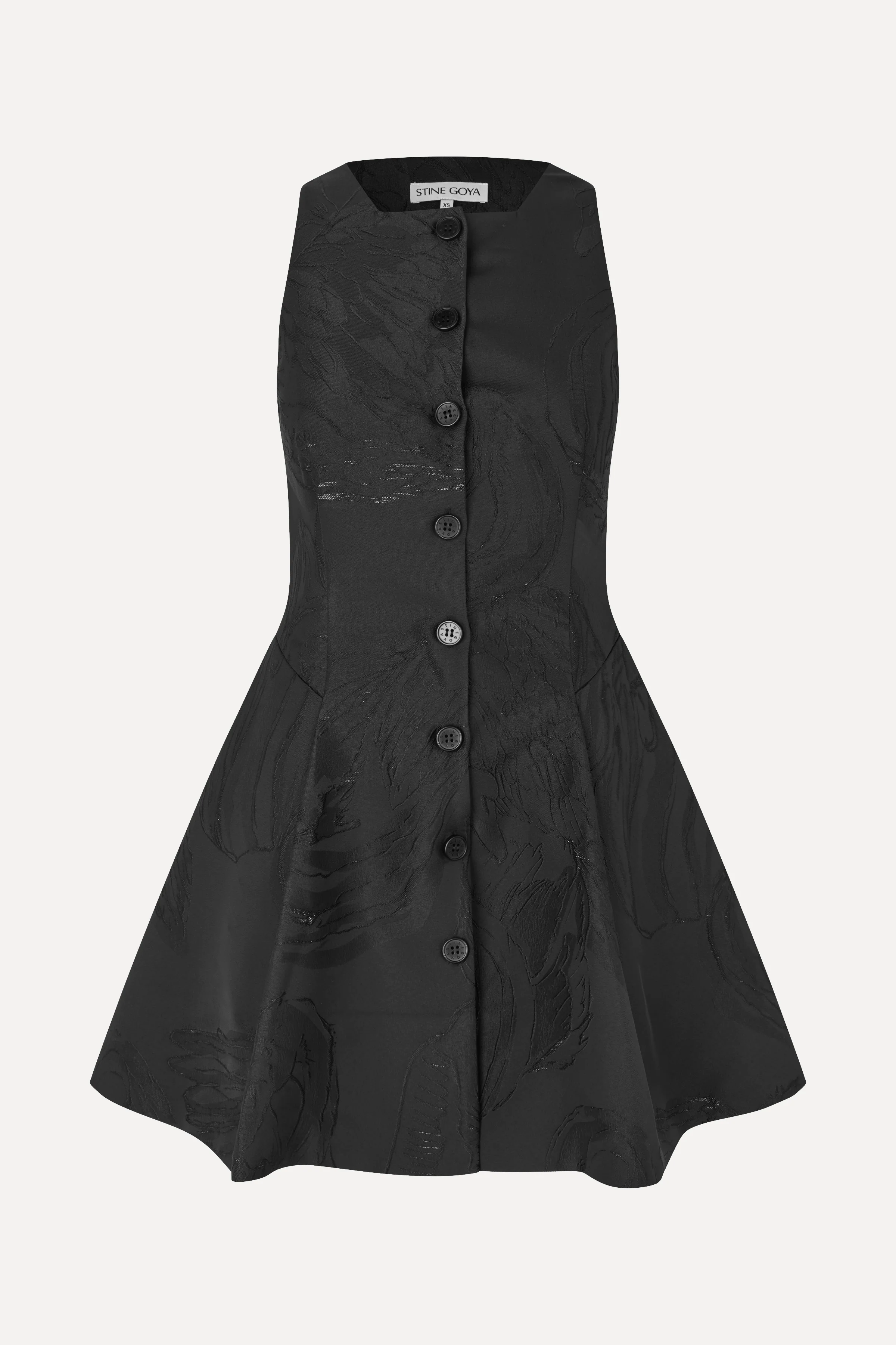 Button-up Mini Dress - Swans - Image 3