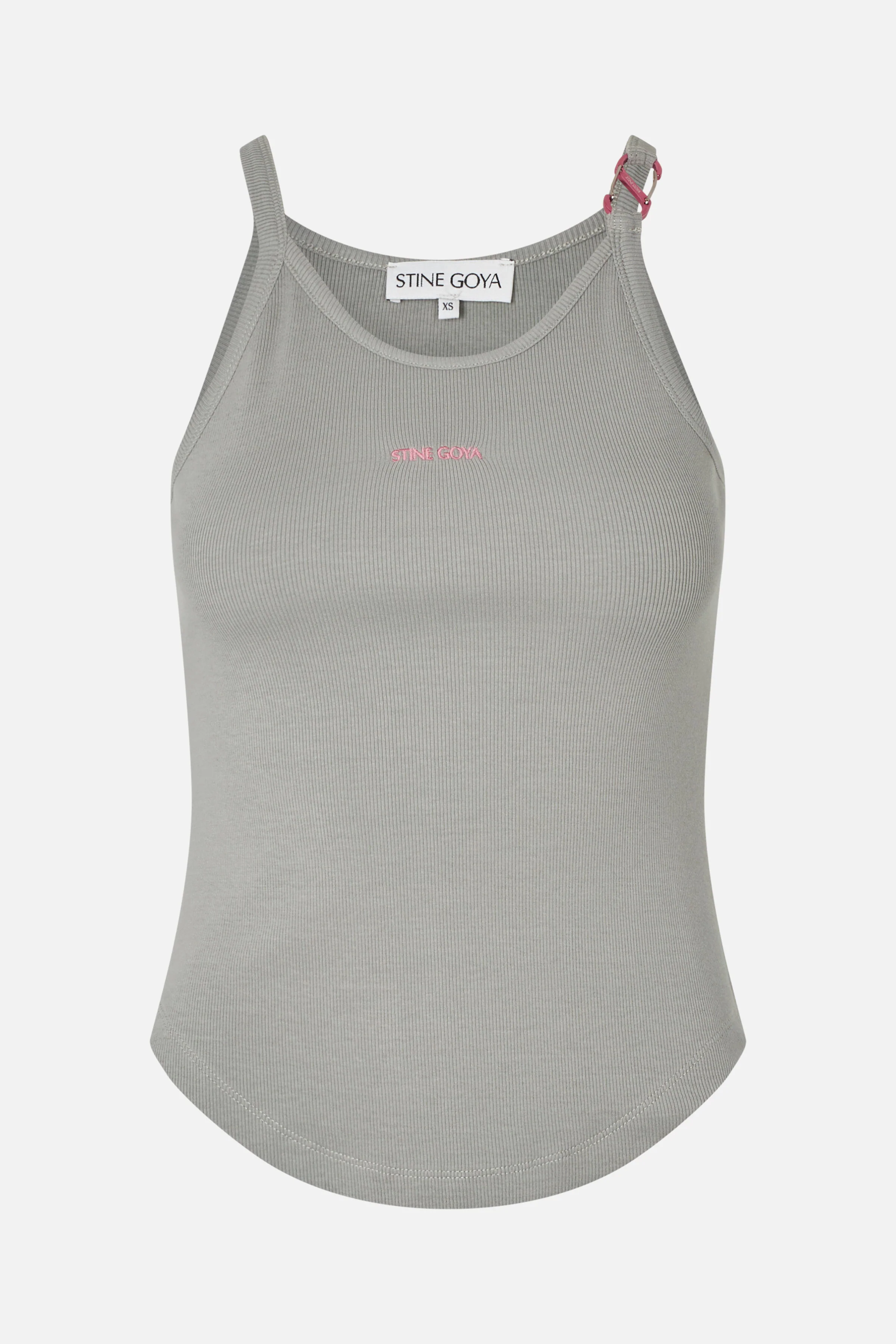 Carabiner Rib Tank Top - Grey