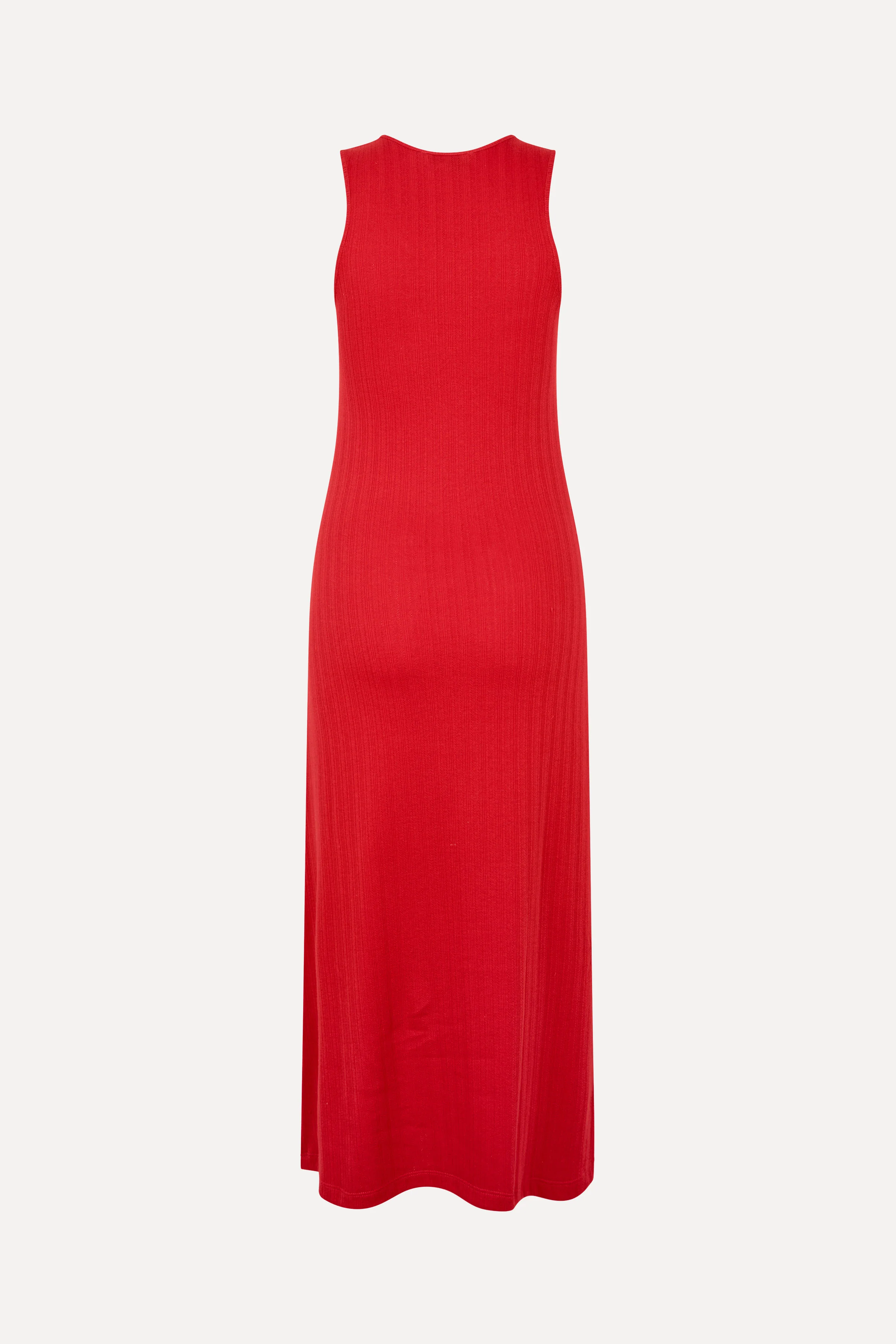 Deep Neckline Tank Dress - Velocity Red - Image 4