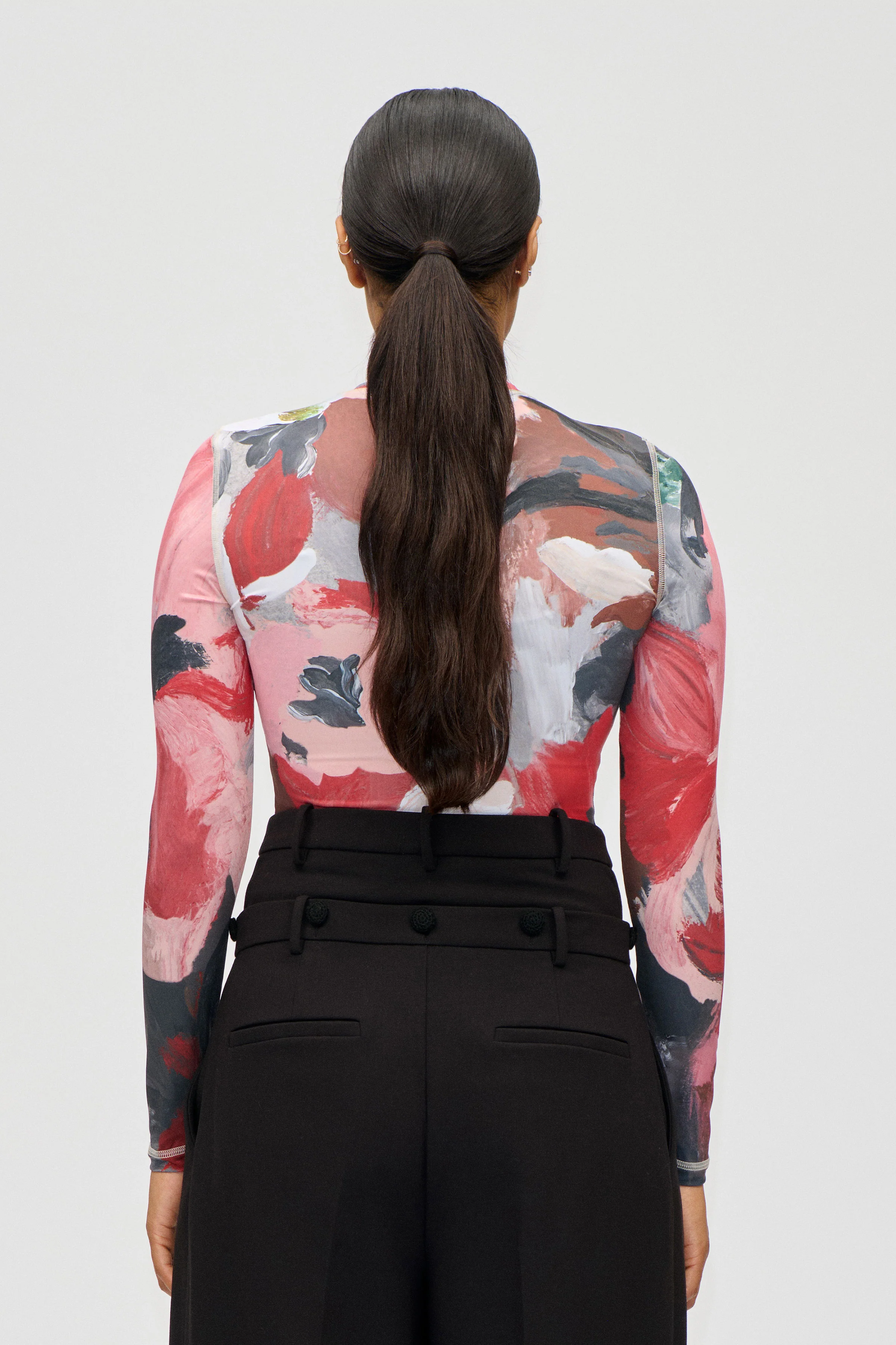 Elastic Long Sleeve Top - My Garden - Image 2