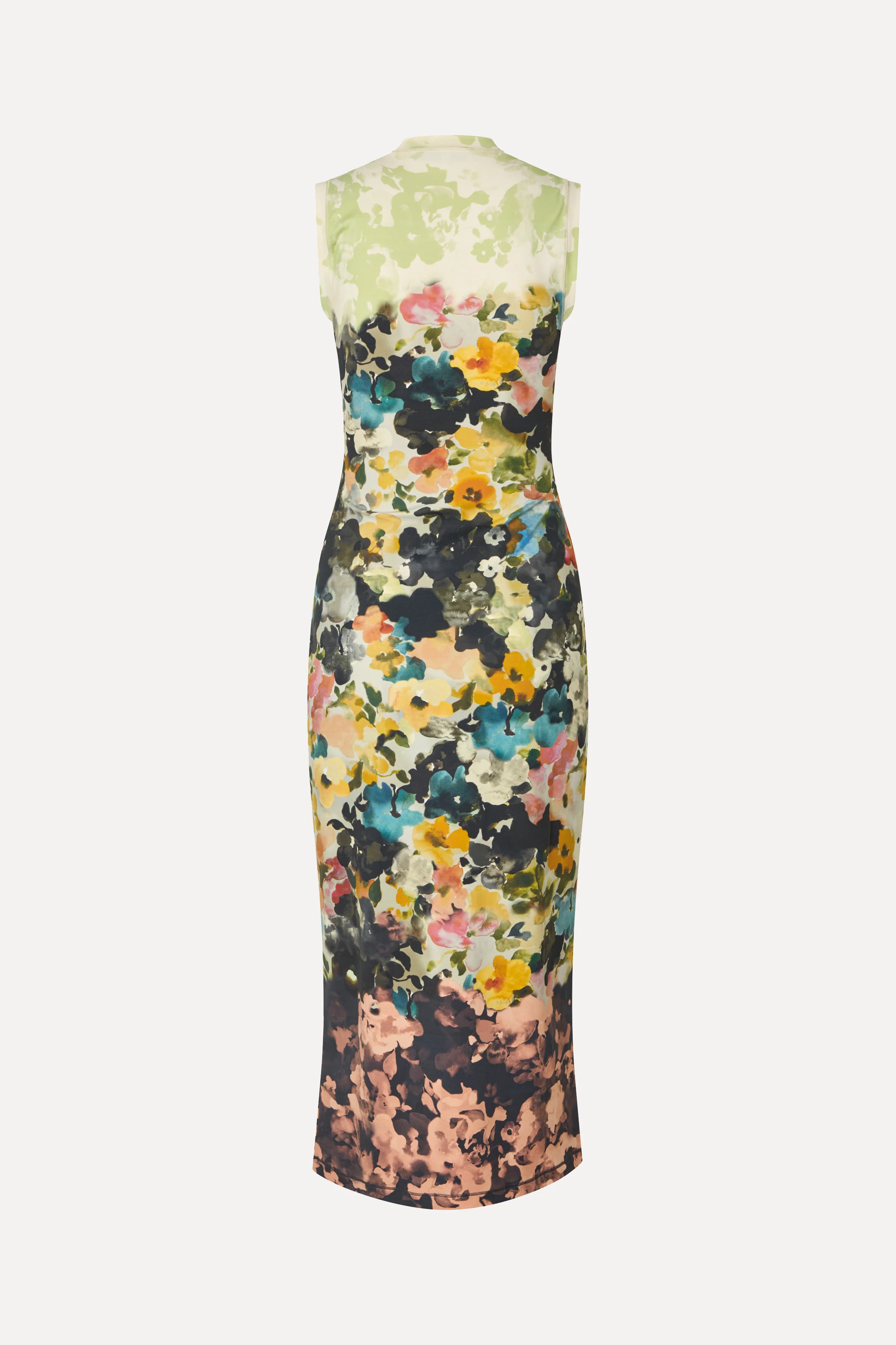 Elastic Tank Crewneck Dress - Echoes In Flowers - Image 3