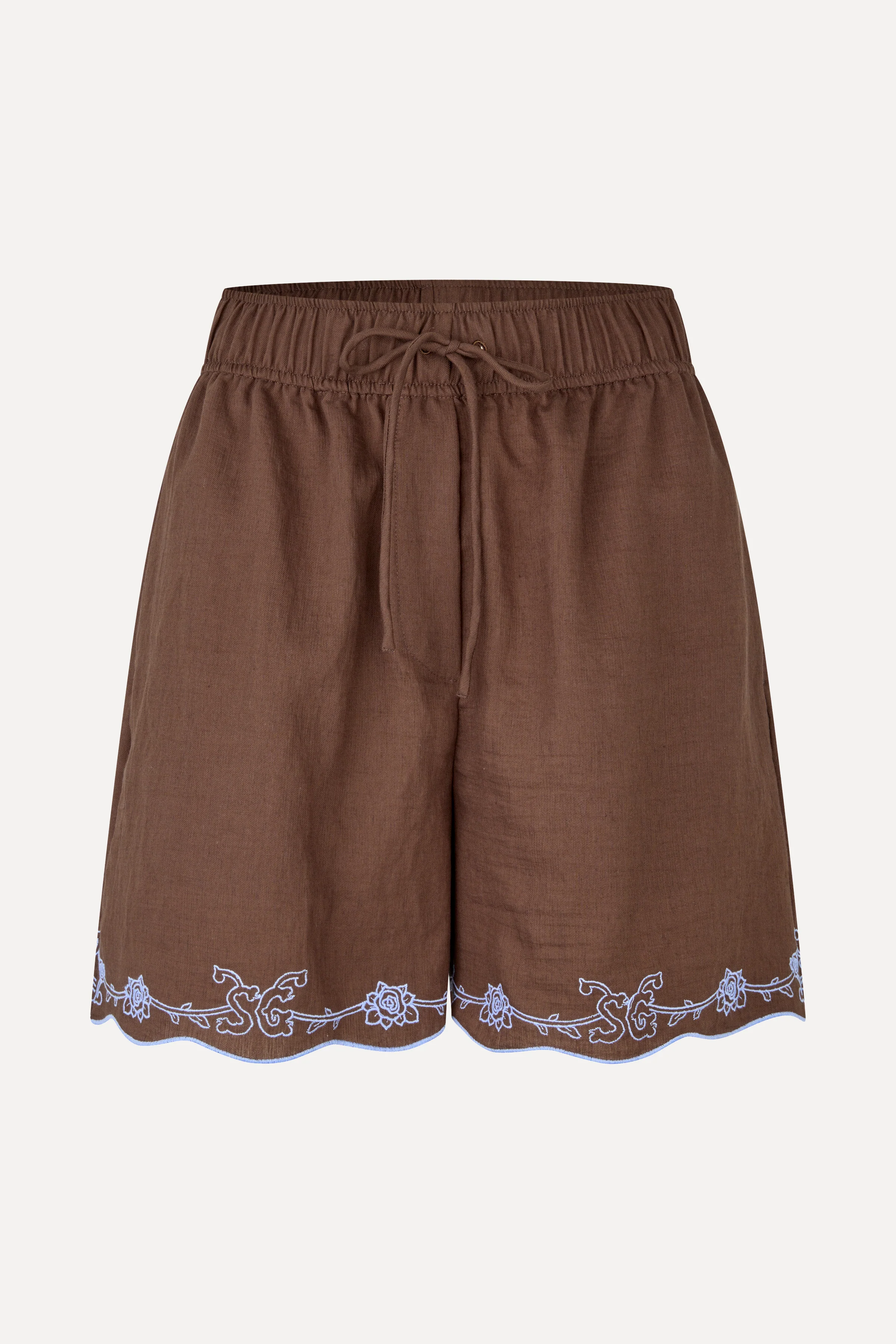 Elasticated Shorts - Roses Embroidery - Image 3