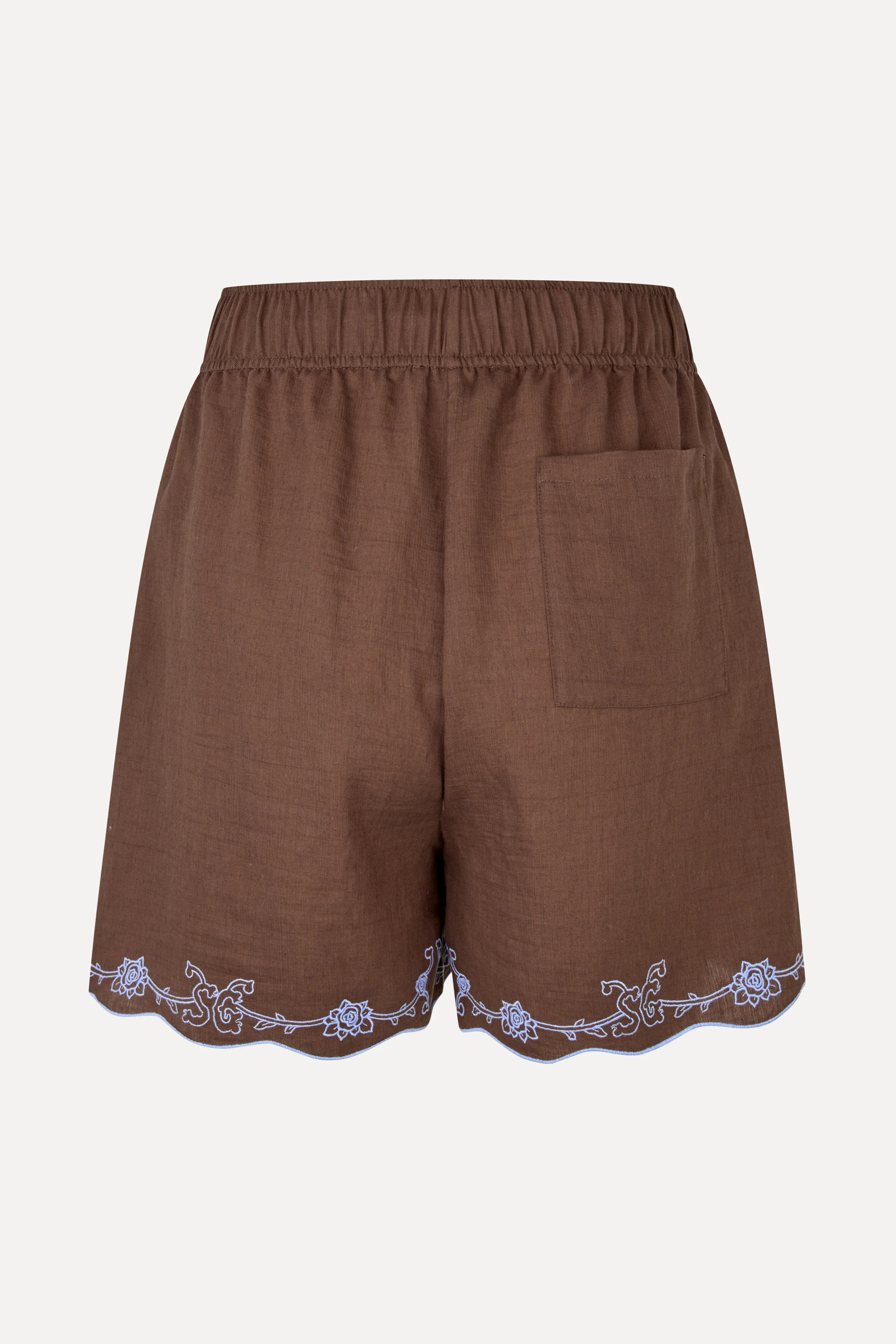 Elasticated Shorts - Roses Embroidery - Image 4