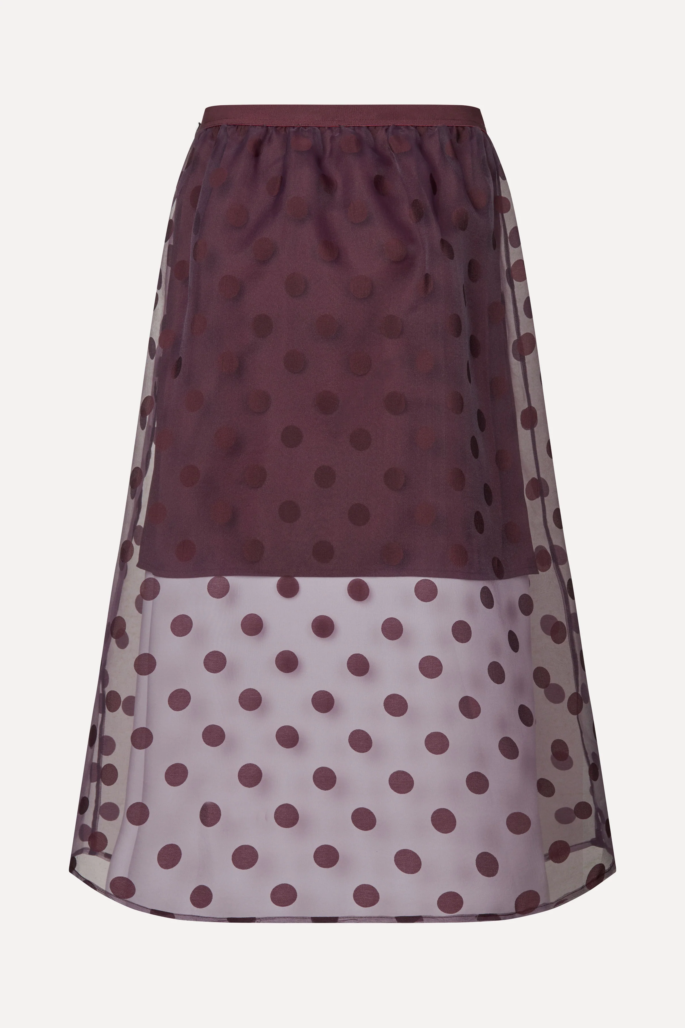 Elasticated Waistband Midi Skirt - Polka - Image 4