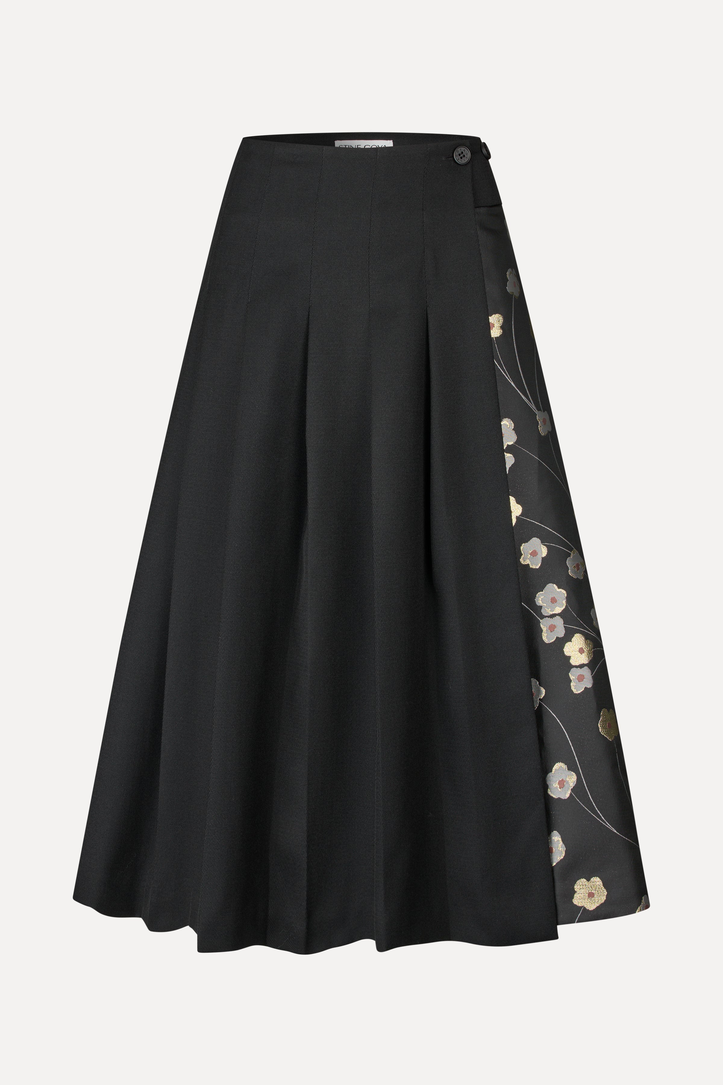 Hybrid Pleated Midi Skirt - Bouquet In Pieces - Image 3