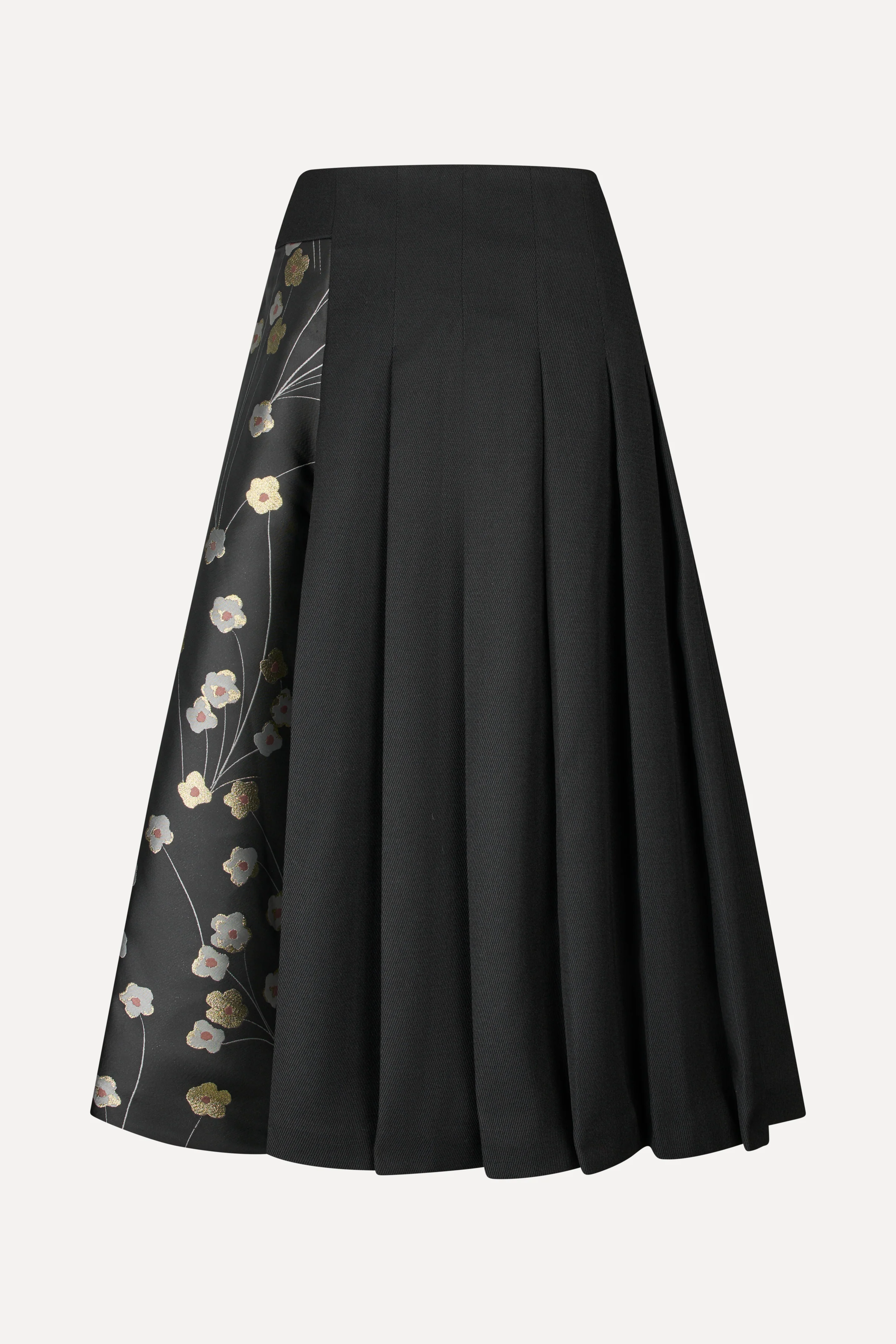 Hybrid Pleated Midi Skirt - Bouquet In Pieces - Image 4