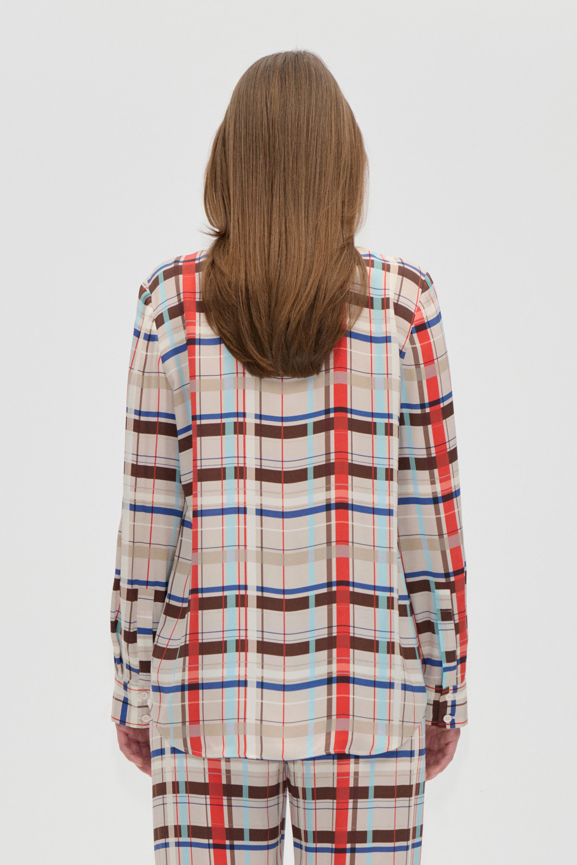 Long Sleeve Shirt - Scarlet Grid - Image 2