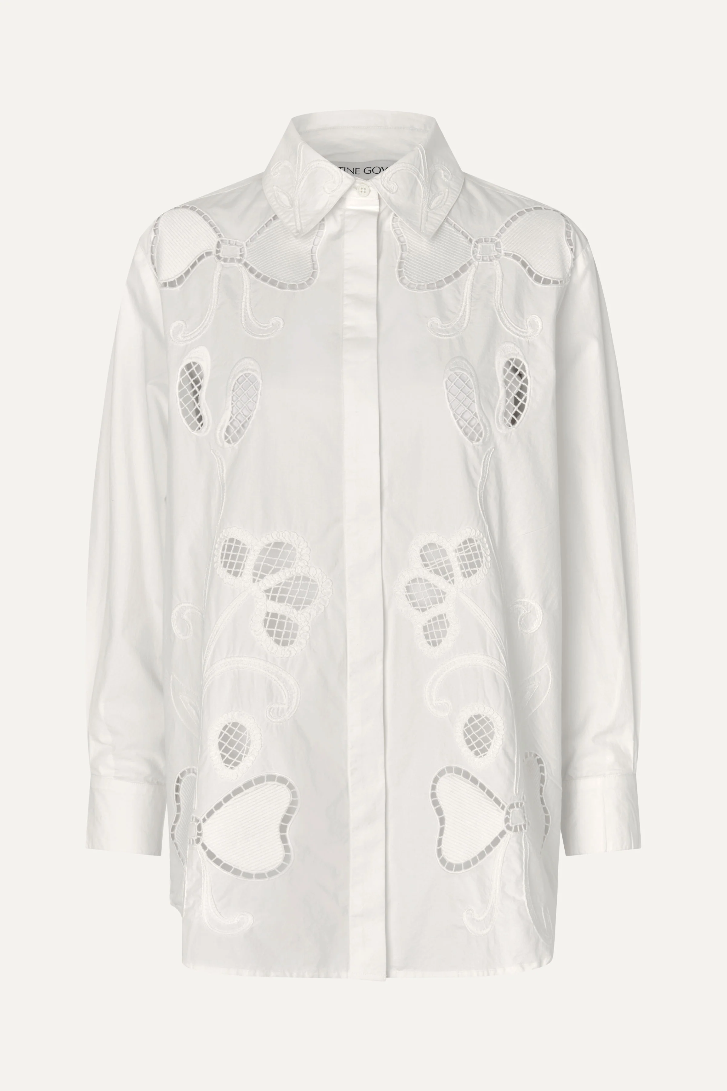 Loose Long Sleeve Shirt - Ballerina Broderie - Image 3