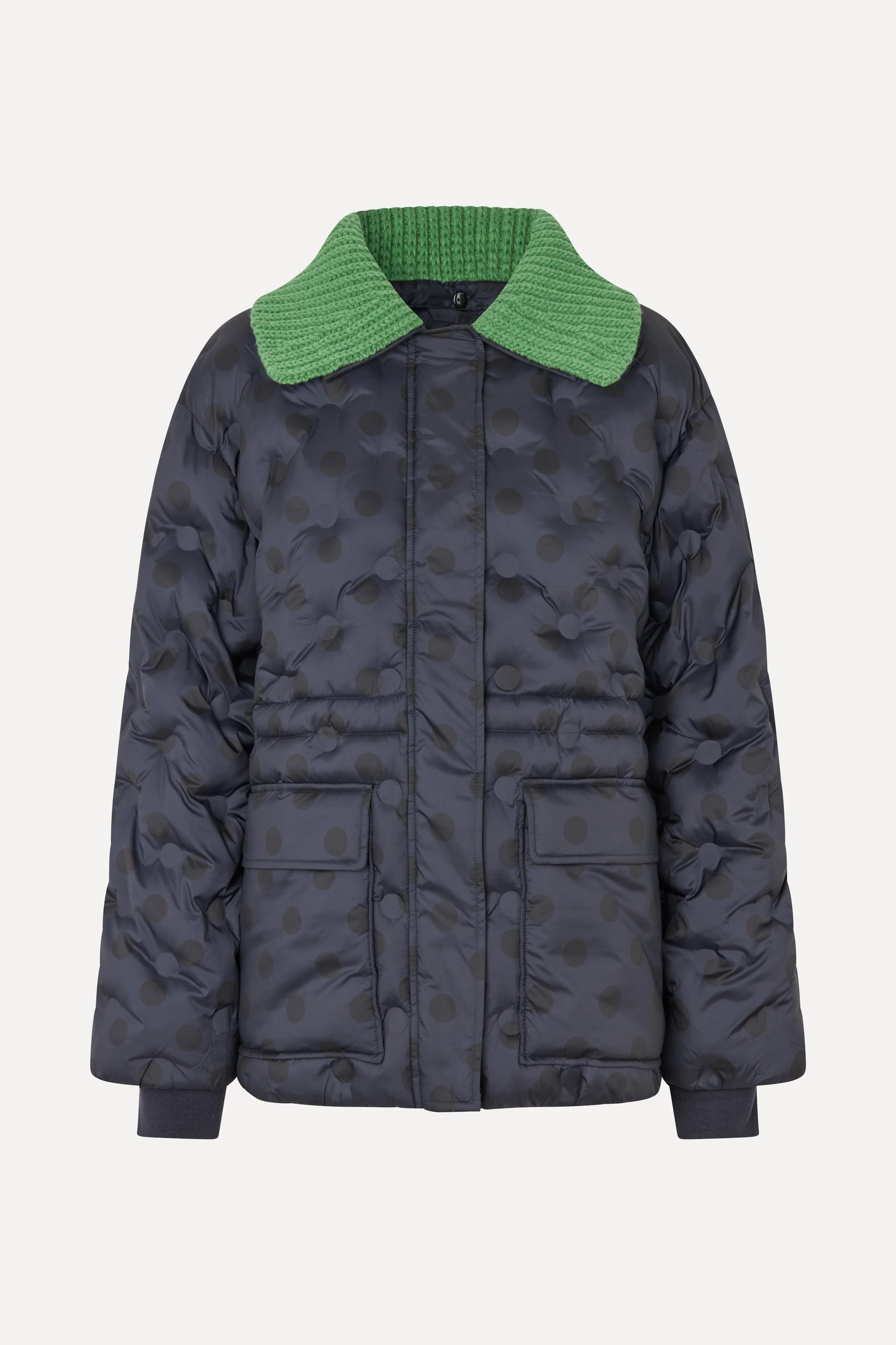 Padded Jacket - Navy Polka - Image 3