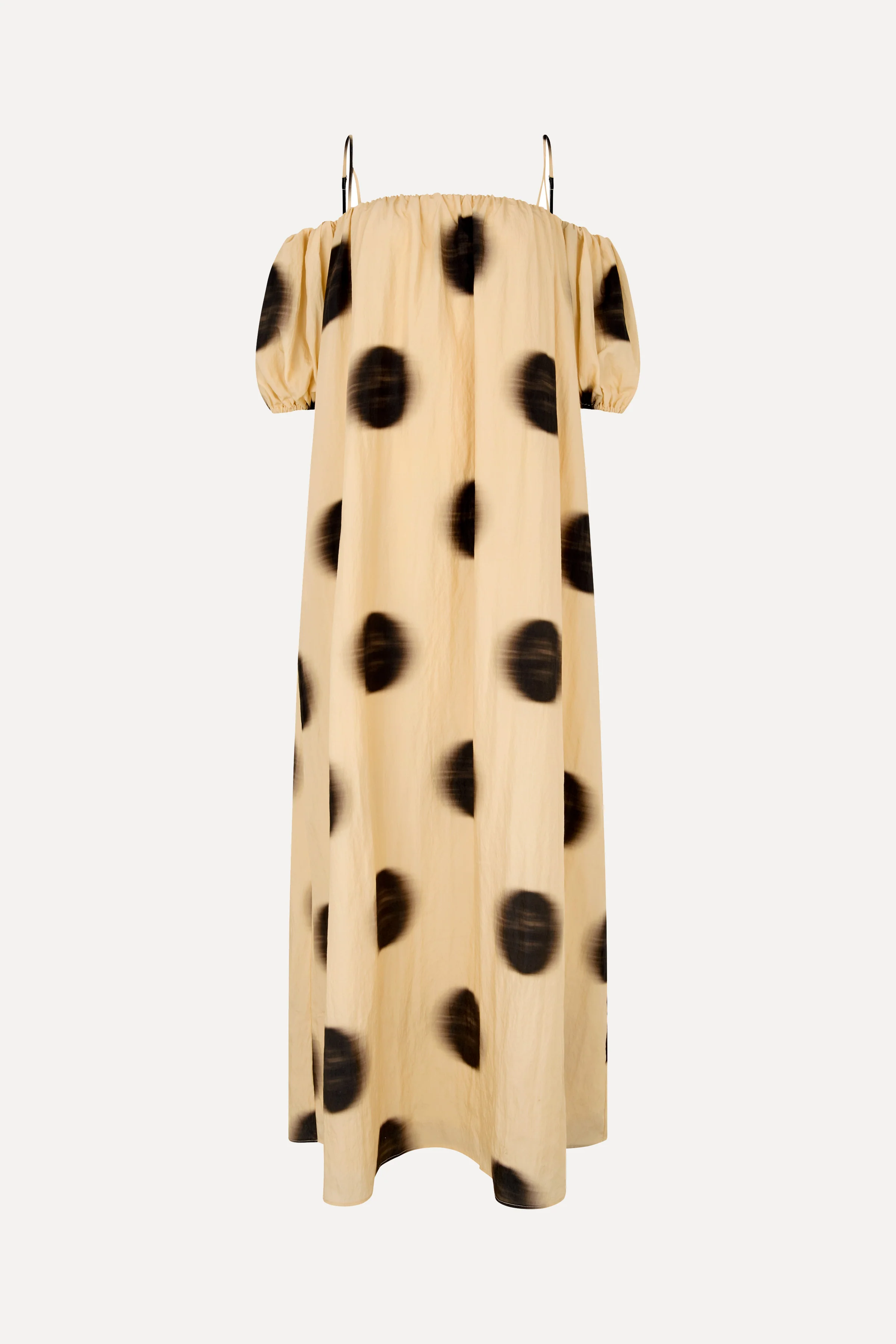 Romantic Volume Strap Dress - Dots in Motion - Image 3