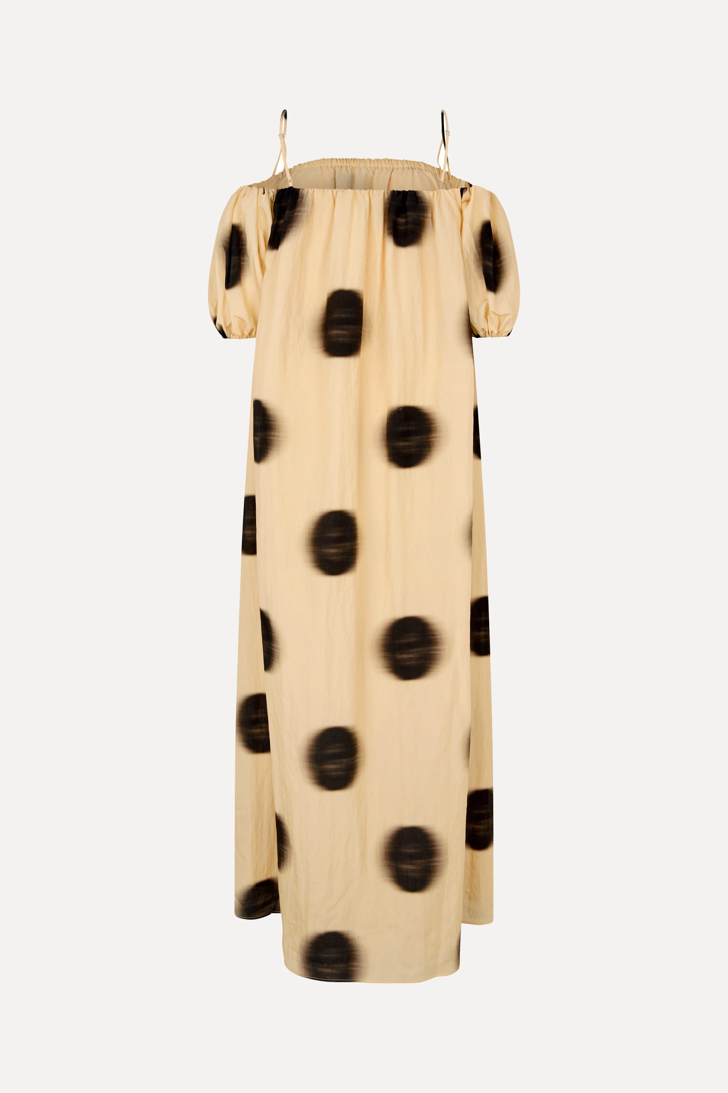 Romantic Volume Strap Dress - Dots in Motion - Image 4