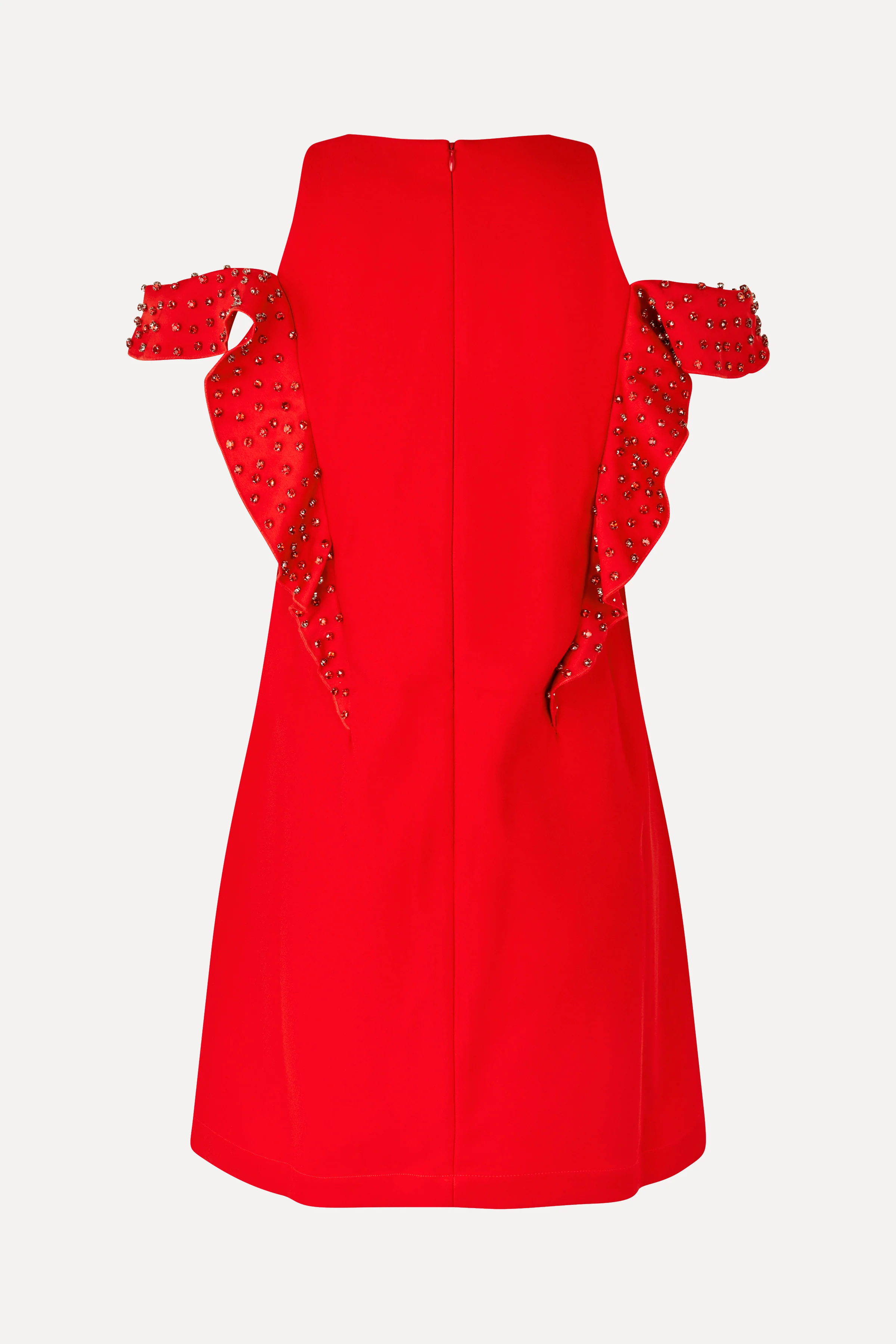 Ruffle Sleeve Mini Dress - Berry - Image 2