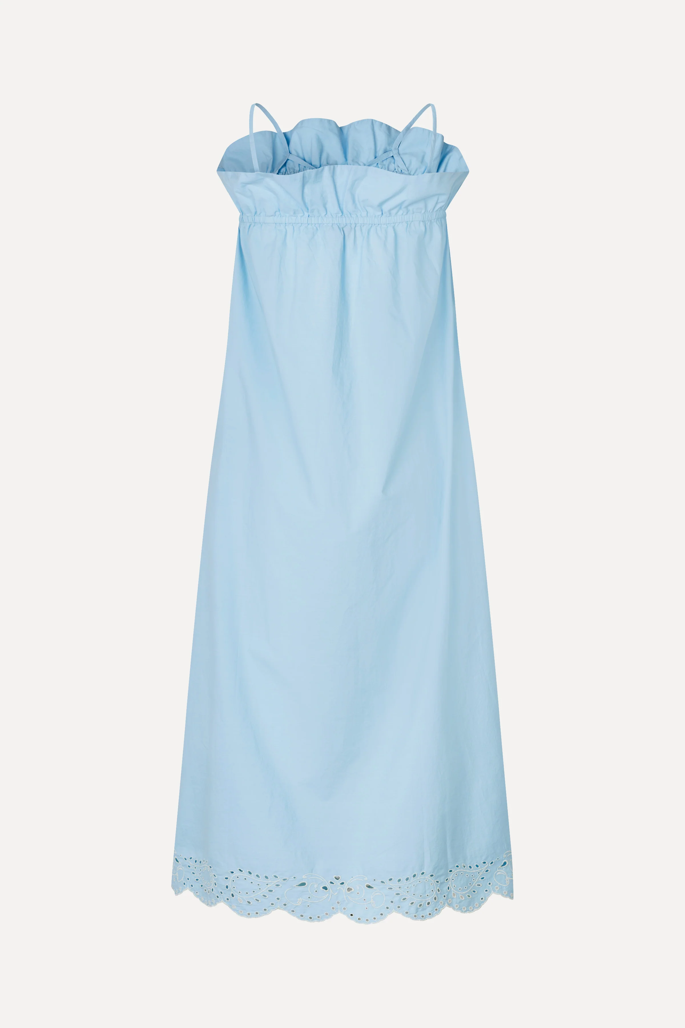 Scalloped Strap Midi Dress - Teapot Blue - Image 4