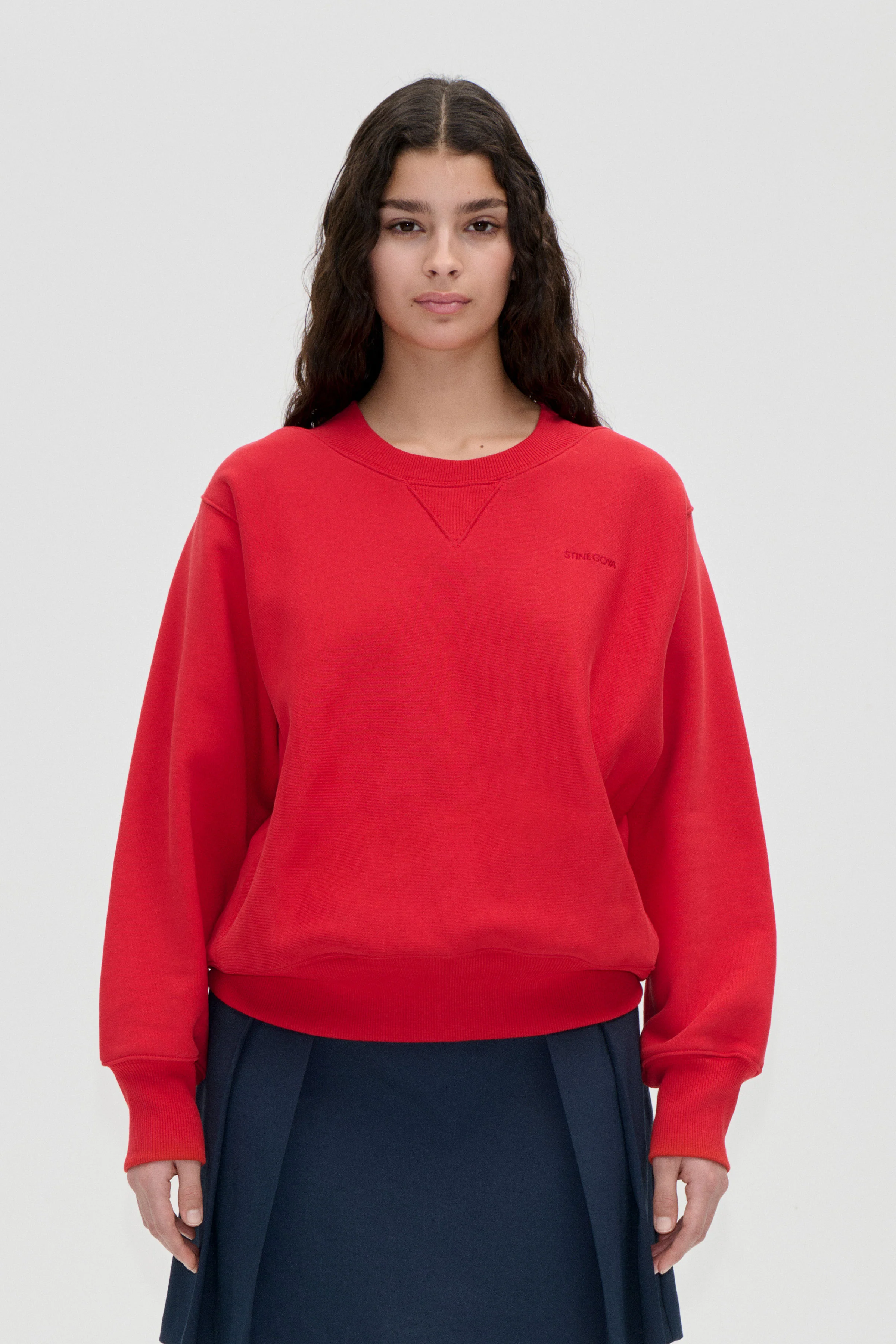 Side Panel Sweatshirt - Fiery Red