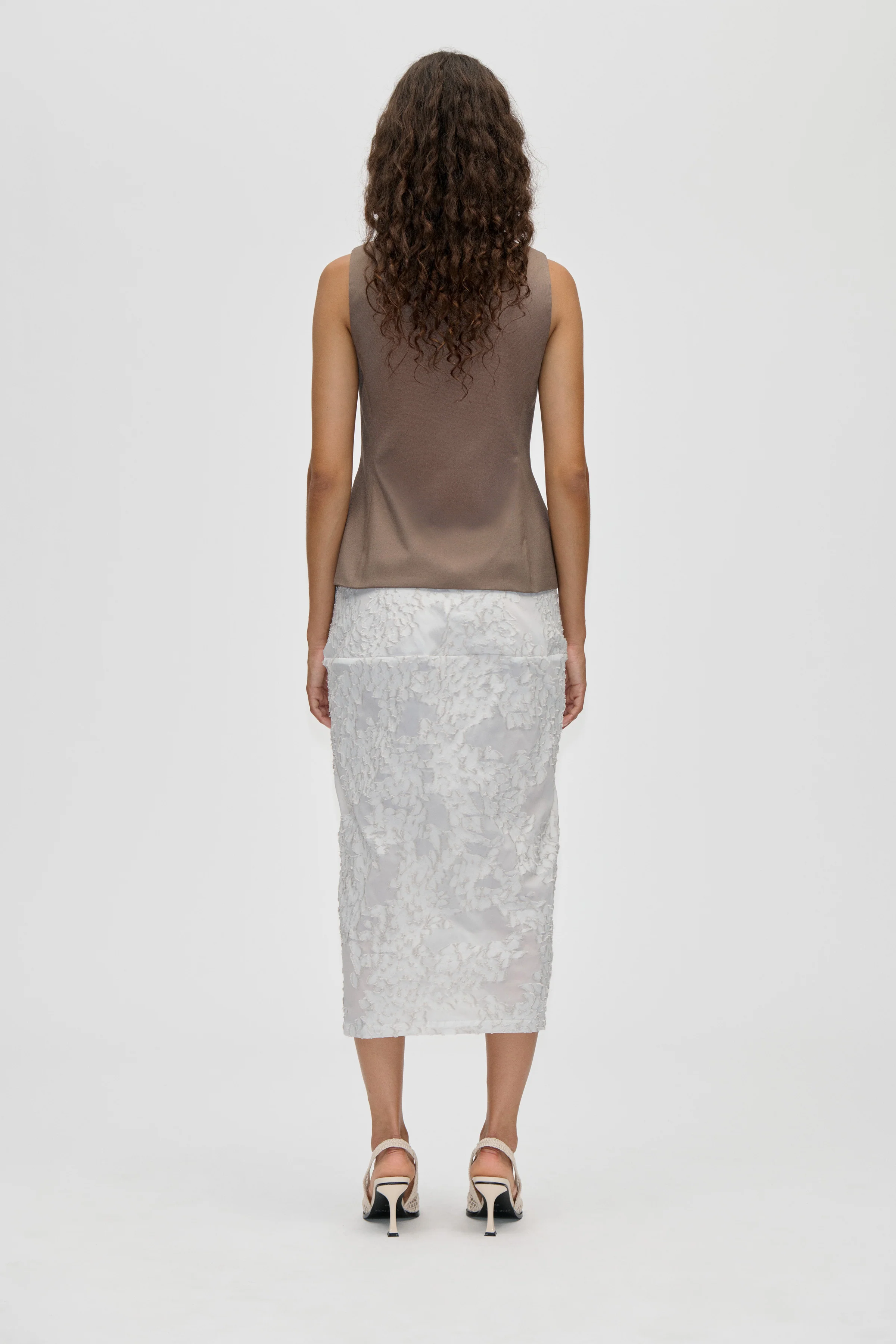 Volume Drop Skirt - Stone Grey - Image 2