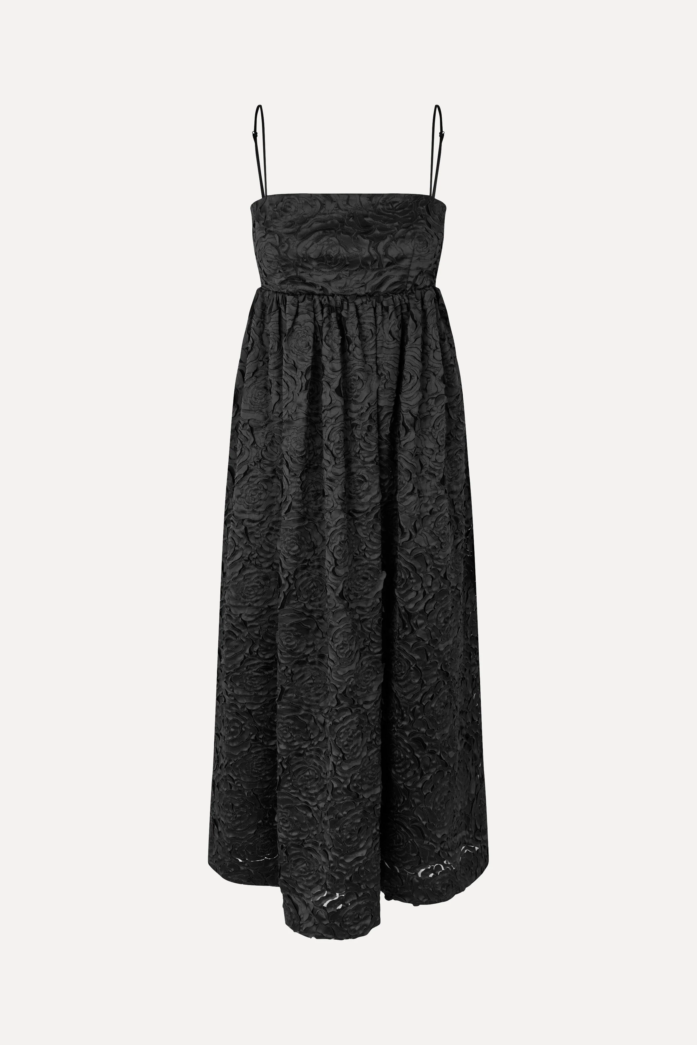 Voluminous Midi Dress - Black