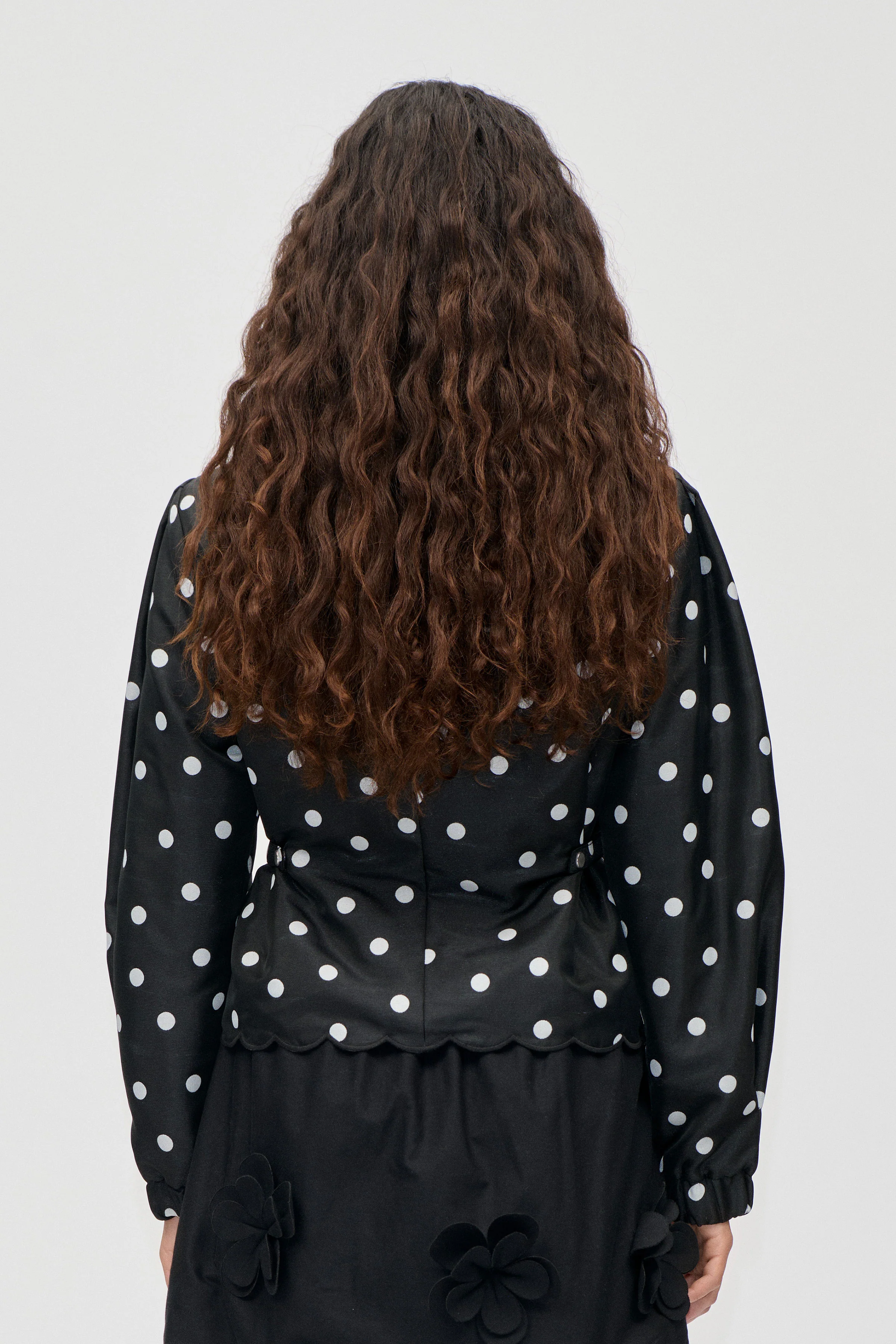 Voluminous Sleeve Jacket - Quilted Dots - Image 2