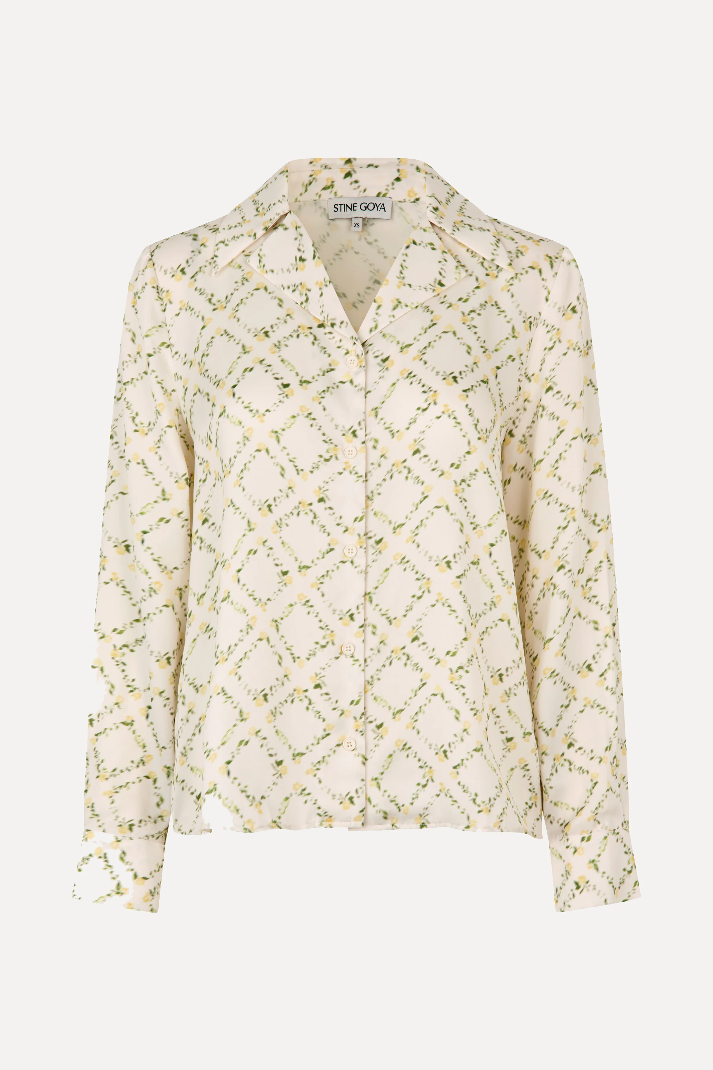 Wide Point Collar Shirt - Sakura Check Yellow - Image 3