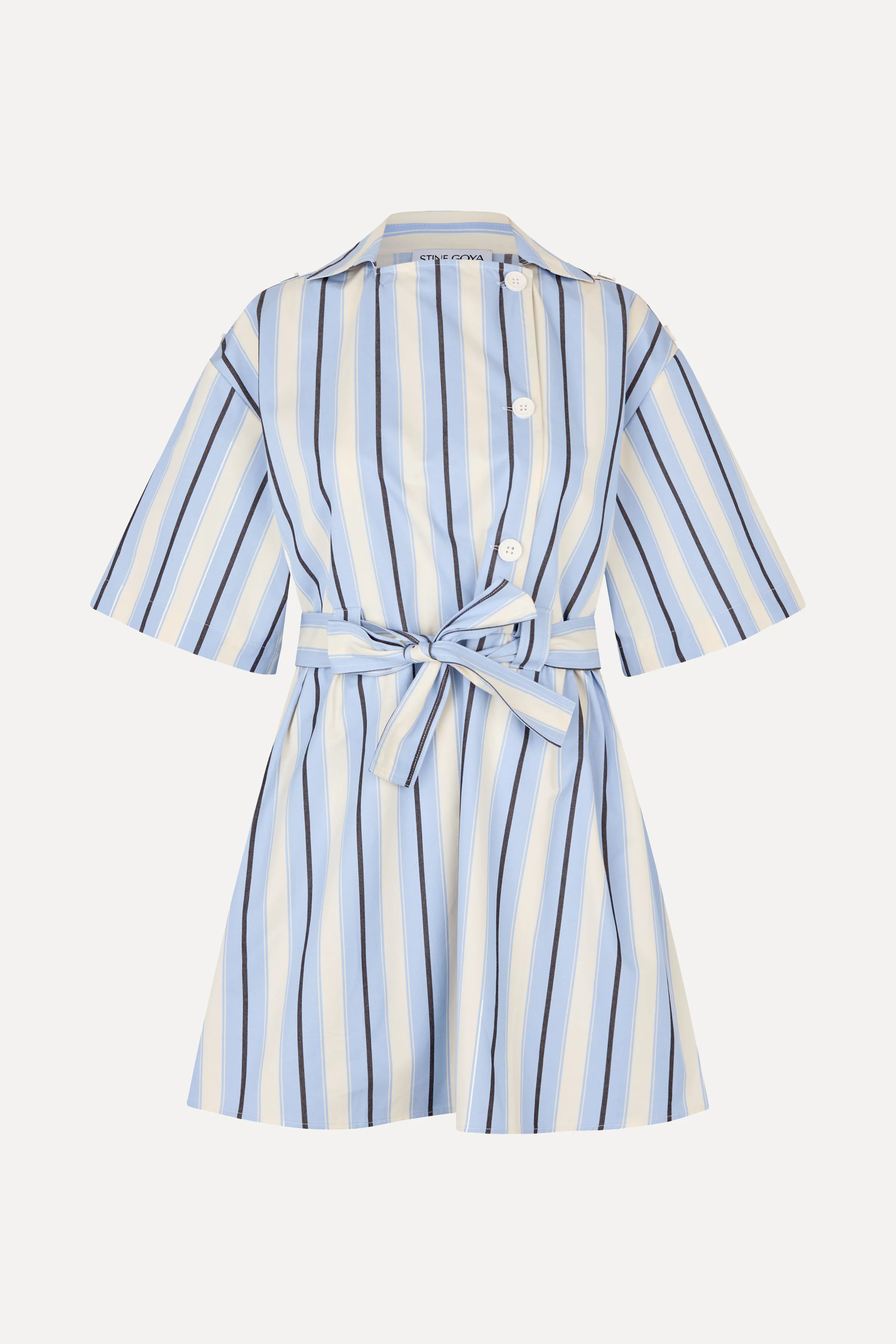 Workwear Short Dress - Lightwave Stripes - Image 3